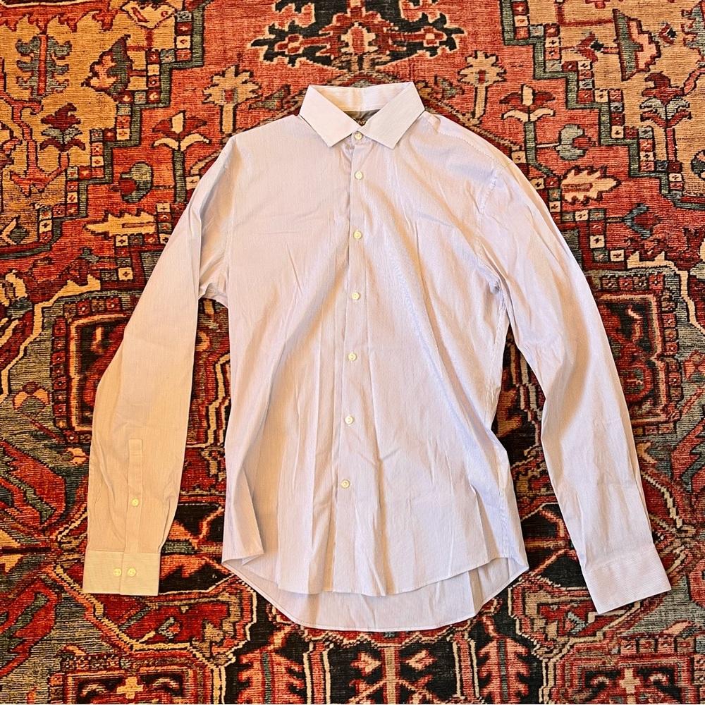 Calvin Klein dress shirt pin stripe blue